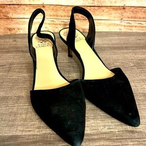Black sling back size 9 heels Vince Camuto